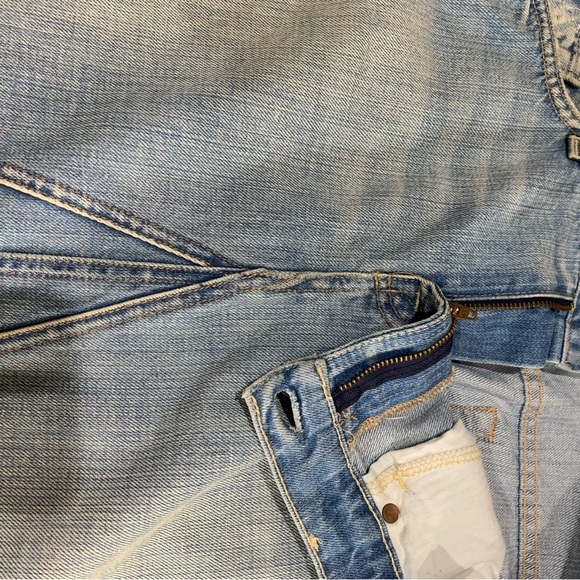 7 for all man kind distressed mid length denim skirt size 31 - Picture 6 of 8